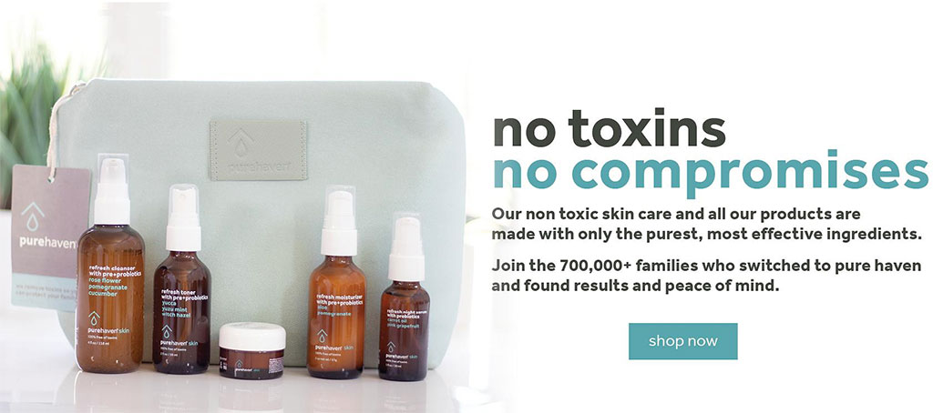 Pure Haven 7-pc non toxic skin care bundle with pre+probiotics PC