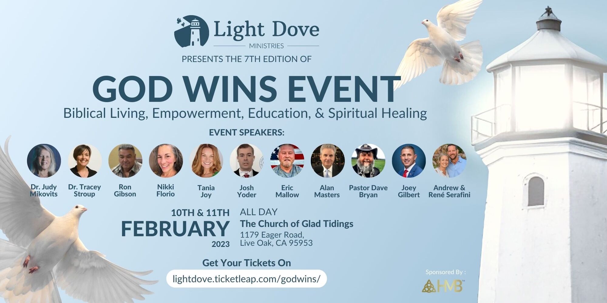 7th Edition Light Dove Ministries God Wins Event Series Tickets