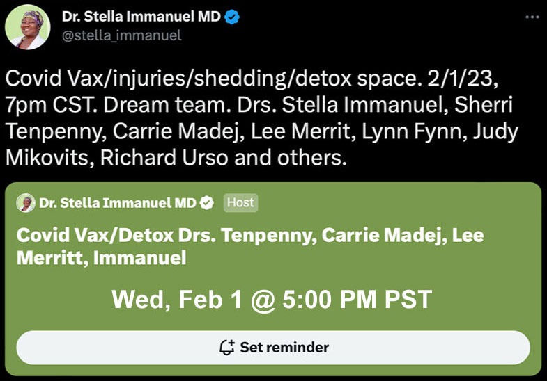 Dr. Stella Immanuel MD Twitter Talk